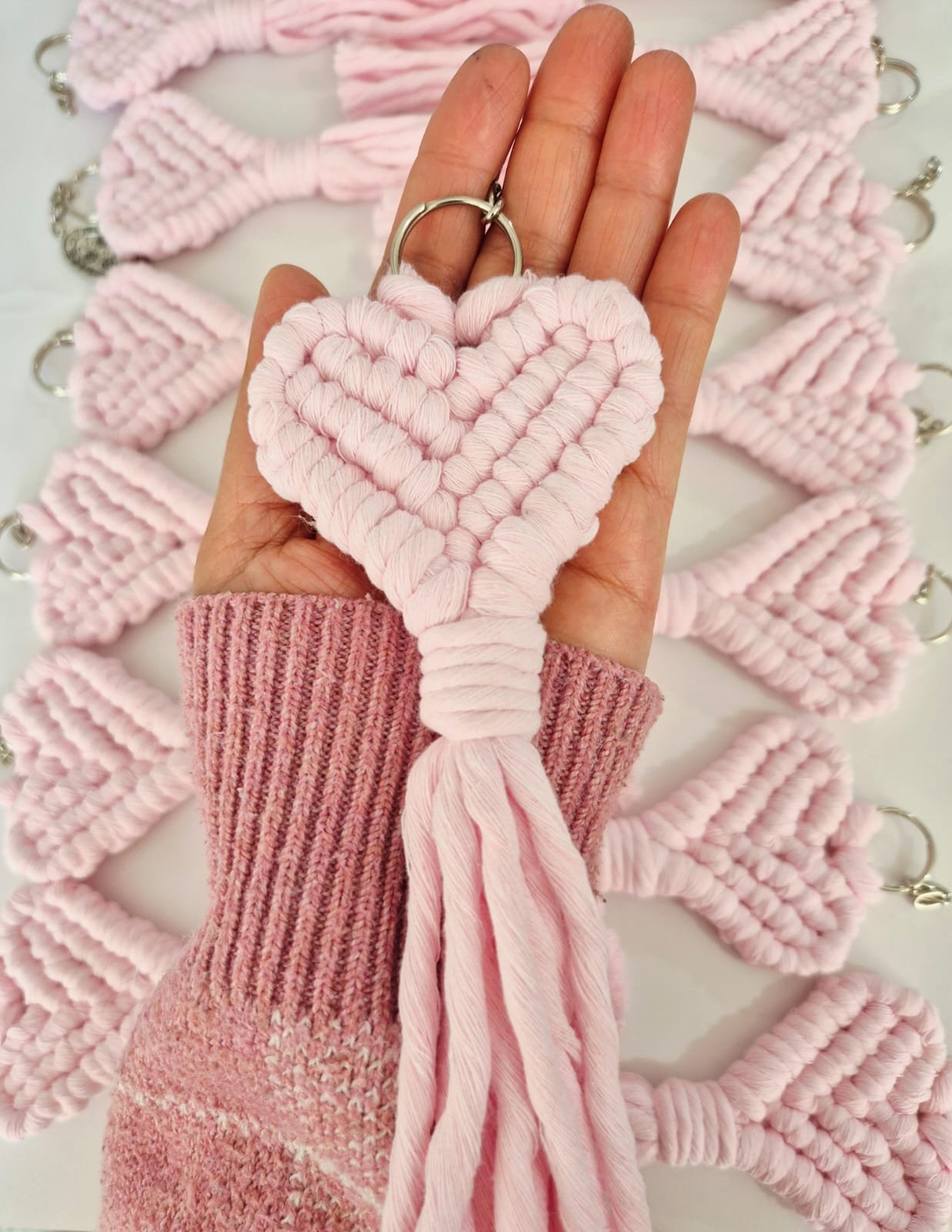 Llavero Corazón en Macramé